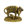 Brass Kamdhenu Cow and Calf Sculpture